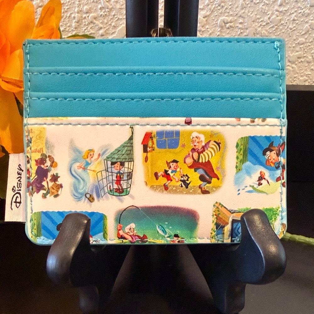 Loungefly Disney Pinocchio Little Golden Book Scenes Cardholder NWOT